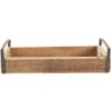 Dekorativní podnos Clayre & Eef (sada 3 kusů) hnědý 35x20x5 - 30x15x5 - 25x10x5 cm