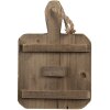 Clayre & Eef 6H2116 Skleněná váza v pouzdře hnědá 23x13x33 cm