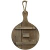 Clayre & Eef 6H2117 Skleněná váza v pouzdře hnědá 27x13x38 cm