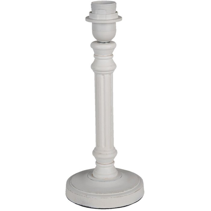 Clayre & Eef 6LMP743 Stolní lampa s podstavcem bílá Ø 13x32 cm E27-max 1x40W