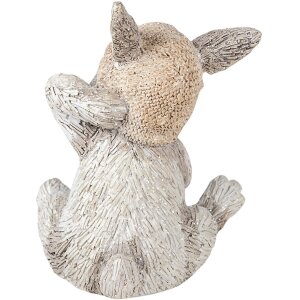 Clayre & Eef 6PR3493 Dekorativní králík šedý 11x9x13 cm