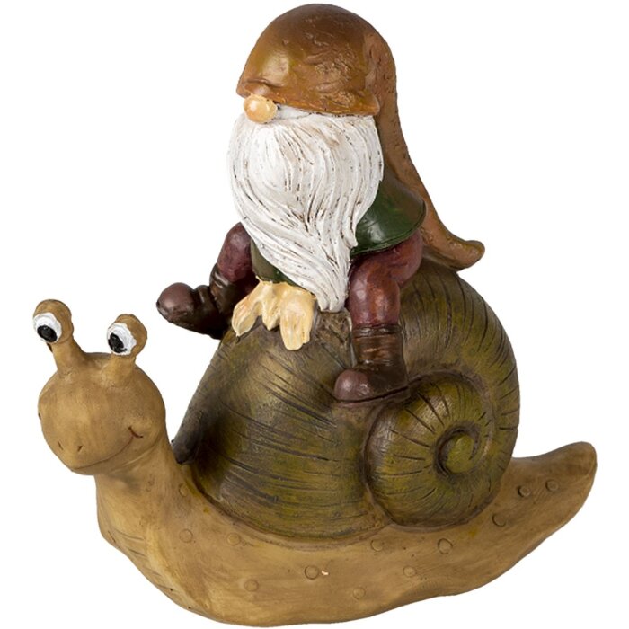 Clayre & Eef 6PR3504 Dekorativní trpaslík hnědý 10x5x10 cm