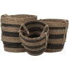 Clayre & Eef 6RO0549 Sada 3 úložných košů hnědá Ø 33x33 cm