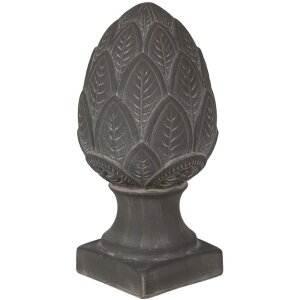 Clayre & Eef 6TE0398M Dekorativní jedlový kužel šedý Ø 13x26 cm
