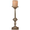 Clayre & Eef 6Y4483 Svícen stříbrné barvy Ø 9x32 cm