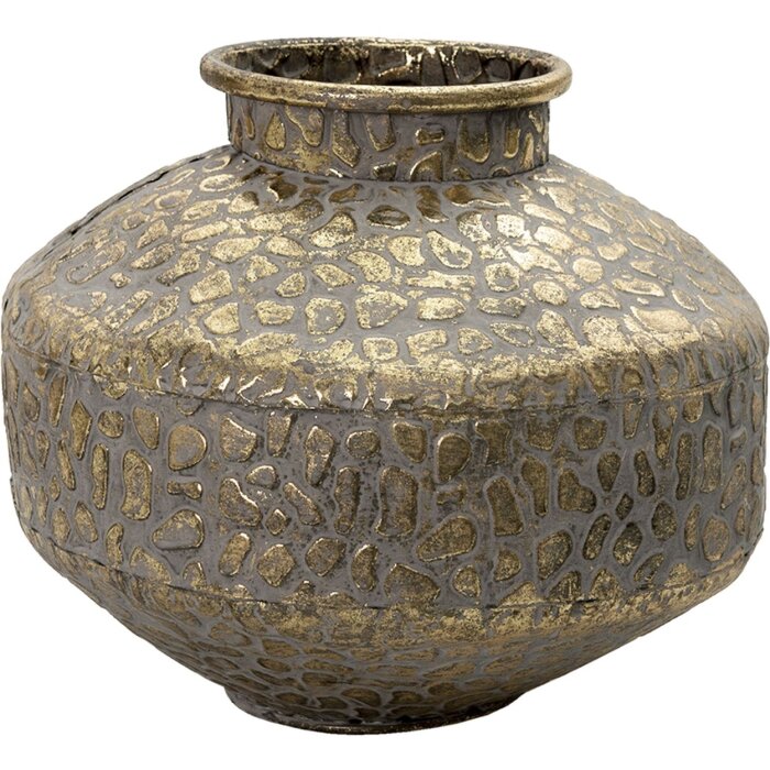 Clayre & Eef 6Y4528 Váza zlaté barvy Ø 27x21 cm