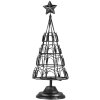 Clayre & Eef 6Y4608 Pouzdro na karty Fir Tree Iron Ø 12x31 cm černé