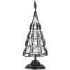 Clayre & Eef 6Y4608 Pouzdro na karty Fir Tree Iron Ø 12x31 cm černé