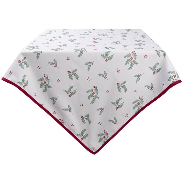 Clayre & Eef HCH01 Ubrus Square White, Red 100x100 cm