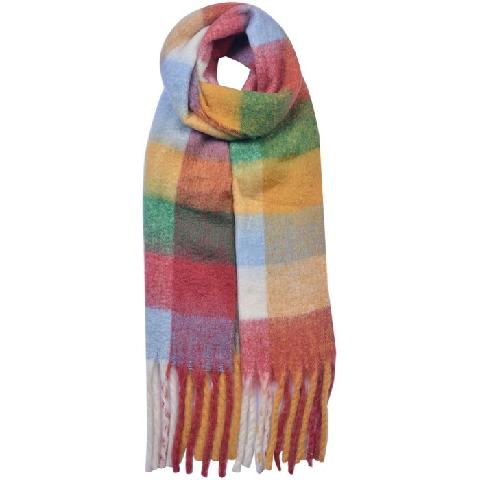Clayre & Eef JZSC0615GR Zimní šála dámská zelená 35x210 cm