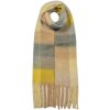 Clayre & Eef JZSC0615Y Zimní šála dámská žlutá 35x210 cm