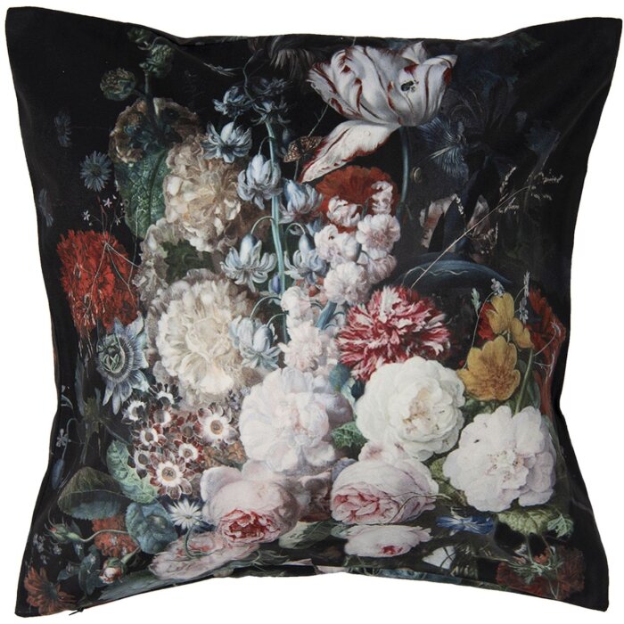 Clayre & Eef KT021.283 Povlak na polštář černý 45x45 cm