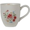 Clayre & Eef LRCMU Hrnek 12x8x9 cm - 300 ml Béžové květiny