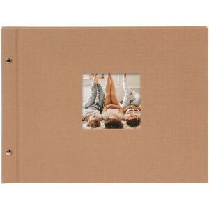 Goldbuch šroubovací album Bella Vista lískový oříšek 39x31 cm 40 černých stran