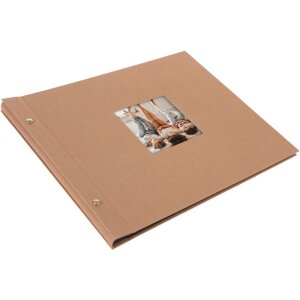 Goldbuch šroubovací album Bella Vista lískový oříšek 39x31 cm 40 černých stran