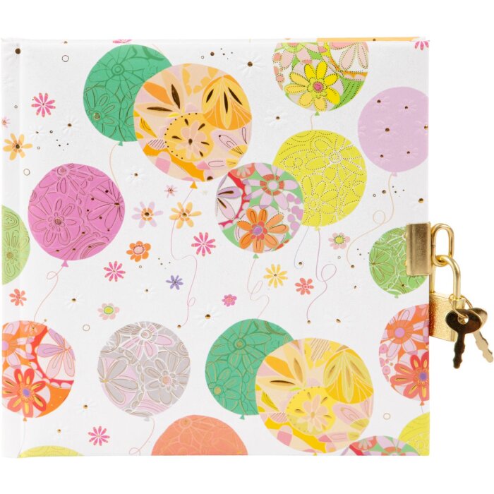 Goldbuch diář Celebrate! se zámkem 16,5x16,5 cm 96 bílých stran