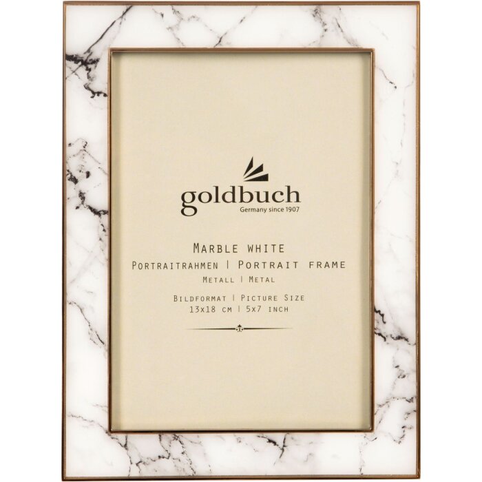 Kovový portrétní rám Goldbuch Marble 13x18 cm bílý