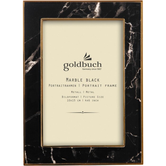 Kovový portrétní rám Goldbuch Marble 10x15 cm černý