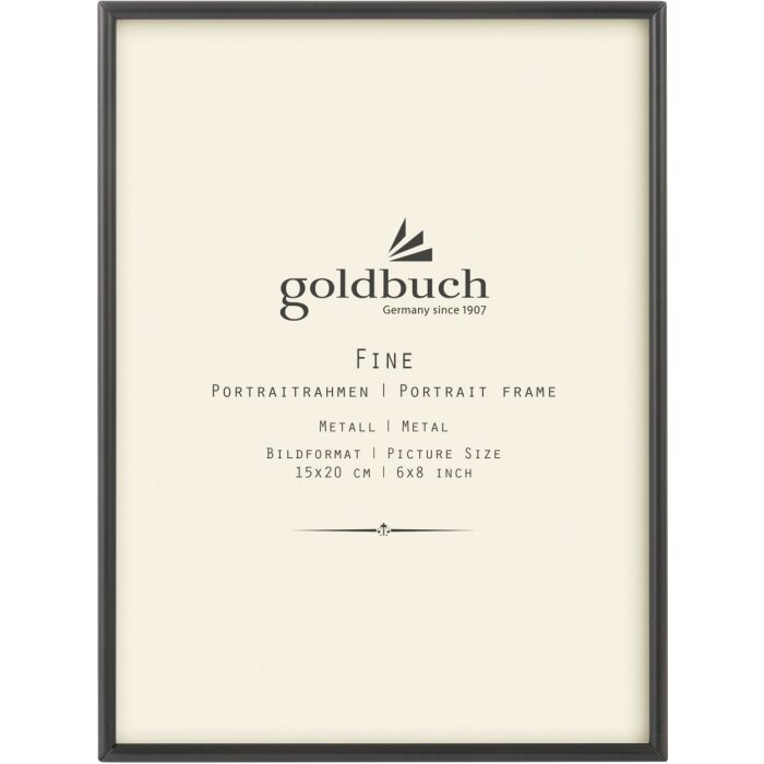 Kovový portrétní rám Goldbuch Fine 15x20 cm antracitový