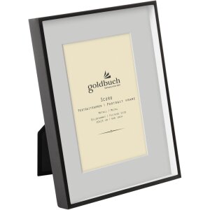 Goldbuch kovový fotorámeček Scuro černý s paspartou 10x15 cm