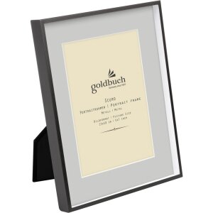 Goldbuch kovový fotorámeček Scuro černý s paspartou 13x18 cm