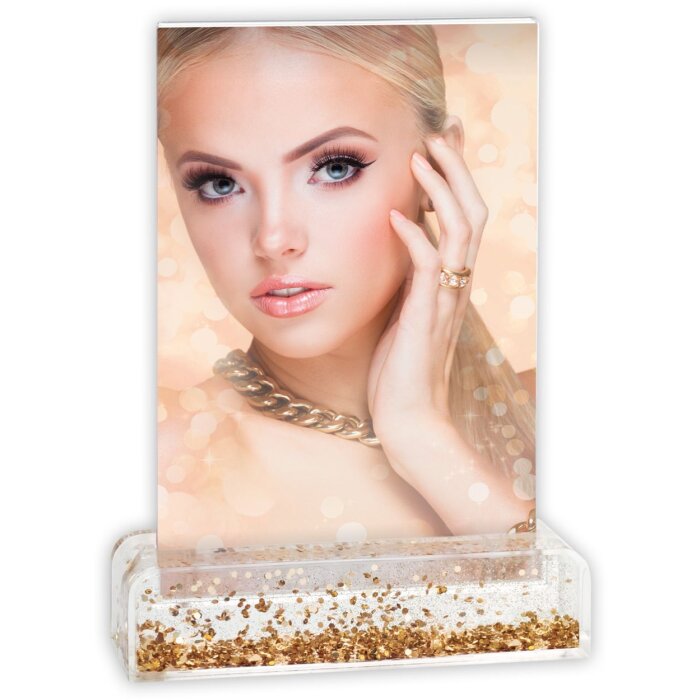 ZEP Třpytivý fotorámeček Wynn Glitter gold 10x15 cm