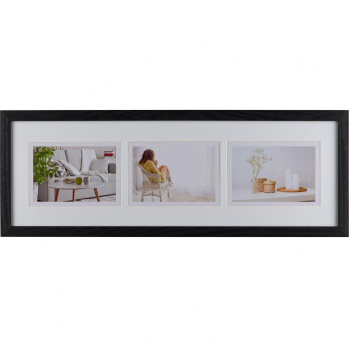 Henzo Fotogalerie Moderní 20x60 cm černá 3 fotografie 10x15 cm