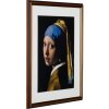 Dřevěný rám Henzo Verona 50x60 cm tmavě hnědý s paspartou a zlatým okrajem