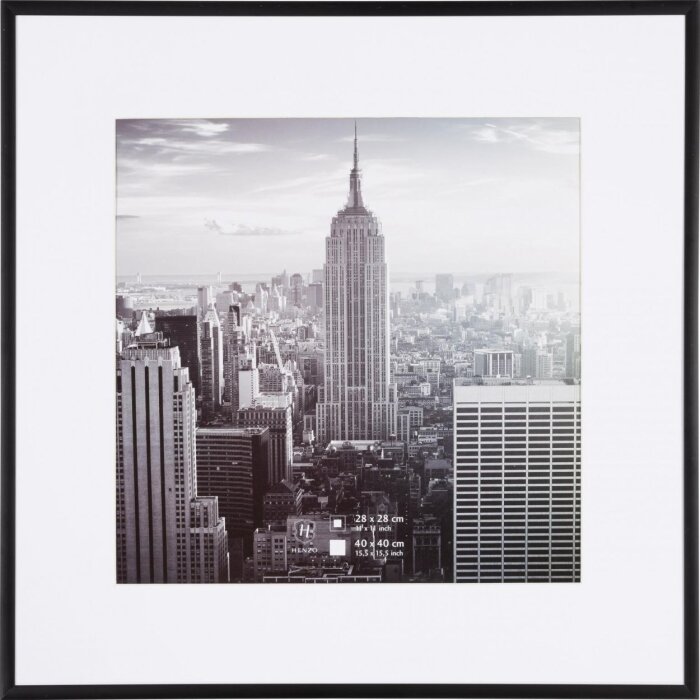 Henzo hliníkový rám Manhattan černý 40x40 cm s paspulkou 30x30 cm