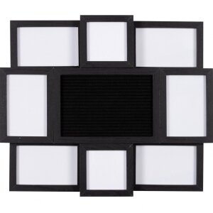 Henzo Letterboard 57x47 cm černý s fotorámečkem a sadou písmen