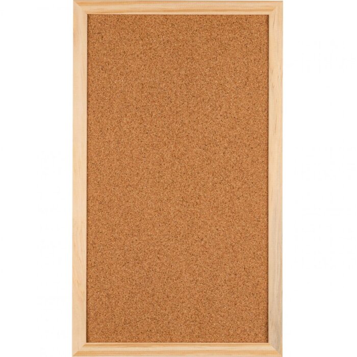 Henzo pinboard 30x49cm dřevěný rám korkový povrch montáž na zeď kancelář domácnost škola