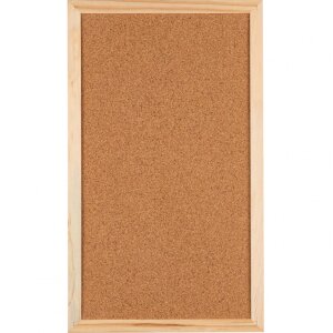 Henzo pinboard 30x49cm dřevěný rám korkový povrch montáž na zeď kancelář domácnost škola