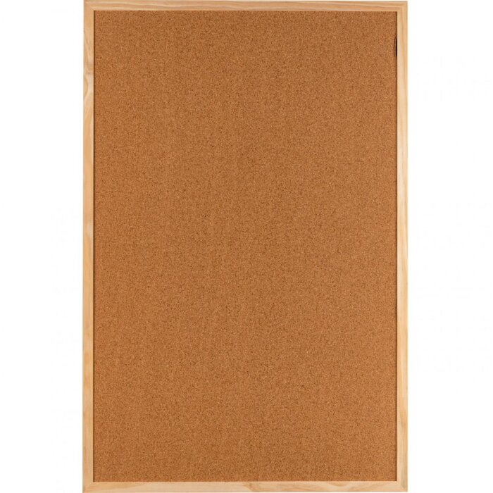 Henzo připínáček přírodní korek dřevěný rám 60x90 cm pro kancelář kuchyň učebna