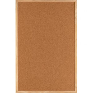 Henzo připínáček přírodní korek dřevěný rám 60x90 cm pro kancelář kuchyň učebna