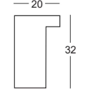 Dřevěný rám Walther Madrid 35x50 cm krémová dubová struktura antireflexní sklo