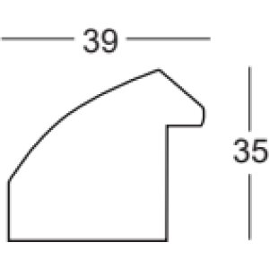 Dřevěný rám Walther Almeria stříbrný 50x60 cm antireflexní sklo