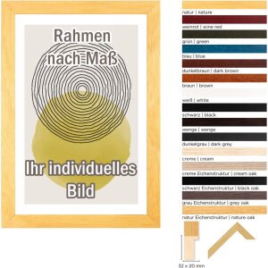 Dřevěný rám Walther Madrid 35x50 cm přírodní dubová struktura čiré sklo