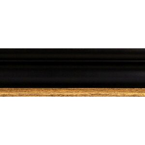 Dřevěný rám Walther Vigo 42x59,4 cm černý se zlatým okrajem čiré sklo