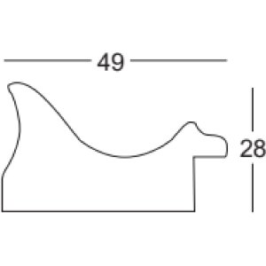 Dřevěný rám Walther Vigo 42x59,4 cm černý se zlatým okrajem čiré sklo