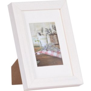 Dřevěný rám Henzo Jardin white 10x15 cm s paspartou 7x10 cm