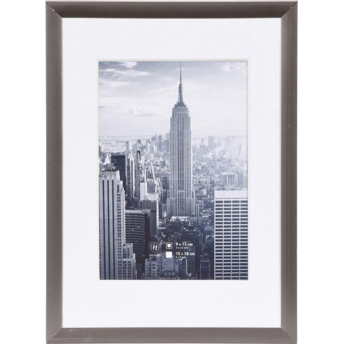 Hliníkový rám Manhattan 13x18 cm v šedé barvě