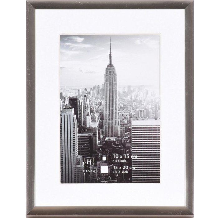 Hliníkový rám na obraz Manhattan 15x20 cm v šedé barvě