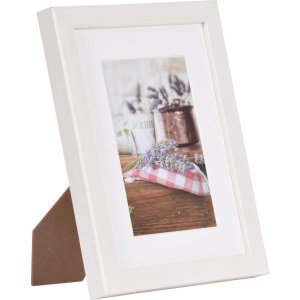 bílý dřevěný rám Jardin ve formátu 15x20 cm