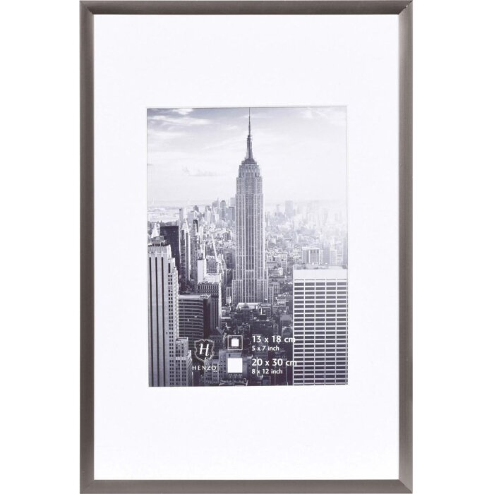 ocelově šedý obrazový rám hliníkový Manhattan 20x30 cm