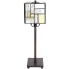 Clayre & Eef 5LL-6190 Tiffany stolní lampa šedá, bílá 13x13x28 cm E14-max 1x25W
