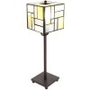 Clayre & Eef 5LL-6190 Tiffany stolní lampa šedá, bílá 13x13x28 cm E14-max 1x25W