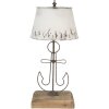 Clayre & Eef 5LMC0016 Stolní lampa béžová, hnědá Ø 35x79 cm