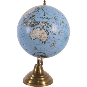 Clayre & Eef 64908 Globe Deco Modrá, šedá, béžová 22x22x33 cm