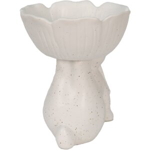 Clayre & Eef 6CE1429 Dekorativní králík bílý 15x11x14 cm