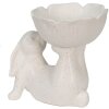 Clayre & Eef 6CE1429 Dekorativní králík bílý 15x11x14 cm